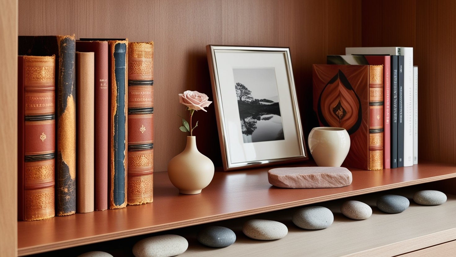 Leonardo_Phoenix_09_A_neatly_arranged_wooden_shelf_with_a_warm_2